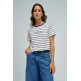 CAMISETA DE RAYAS MUJER SALSA JEANS CON BRANDING