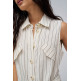 MONO MUJER  SALSA JEANS SLEEVELESS STRIPED JUMPSUIT W/