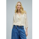 CAMISA MUJER  SALSA JEANS RUFFLE BLOUSE W/BUTTONS 3/4 SL