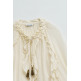 CAMISA MUJER  SALSA JEANS RUFFLE BLOUSE W/BUTTONS 3/4 SL