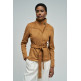 MUJER SUEDE JACKET WITH GOLD BUTTON 124