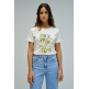 CAMISETA MUJER  SALSA JEANS FLOWER PRINT T-SHIRT