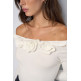 JERSEY MUJER  SALSA JEANS BOAT NECK SWEATER W/ FLOWERS A