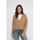  SALSA JEANS LUREX KNIT CARDIGAN WITH V-NEC