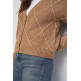  SALSA JEANS LUREX KNIT CARDIGAN WITH V-NEC