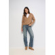  SALSA JEANS LUREX KNIT CARDIGAN WITH V-NEC