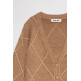  SALSA JEANS LUREX KNIT CARDIGAN WITH V-NEC