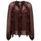 CAMISA MUJER  SALSA JEANS RUFFLE BLOUSE WITH INNER TOP