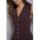 CAMISETA MUJER  SALSA JEANS KNIT VEST WTH METAL BUTTONS