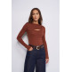 CAMISETA MUJER  SALSA JEANS LUREX KNIT LONG SLEEVE W/ FRON