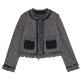 ABRIGO MUJER  SALSA JEANS TWEED JACKET WITH FRINGES