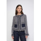 ABRIGO MUJER  SALSA JEANS TWEED JACKET WITH FRINGES