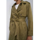 ABRIGO MUJER  SALSA JEANS FAKE SUEDE LONG TRENCH COAT