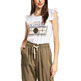 CAMISETA CON VOLANTES EN LAS MANGAS MUJER GAUDI