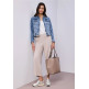 MUJER QR STYLE JACKET,MID BLUE WASHE 17790