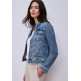 MUJER QR STYLE JACKET,MID BLUE WASHE 17790