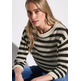 JERSEY MUJER STREET COSY STRIPED MESH SWEATER