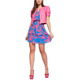 VESTIDO CORTO CON ESTAMPADO TROPICAL MUJER GAUDI
