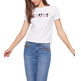 CAMISETA CORTA CON LOGO EN PEDRERÍA MUJER GAUDI