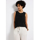 CAMISA MUJER  STREET MAT-MIX TOP W.AJOUR YOKE