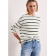 MUJER STRIPED KNIT LOOK SHIRT 27502