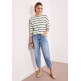 MUJER STRIPED KNIT LOOK SHIRT 27502