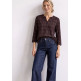 MUJER PRINTED JERSEY SHIRT W.SPLIT N 37820