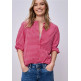 MUJER VICHY BUTTONED ROUNDNECK BLOUS 27504