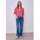 MUJER VICHY BUTTONED ROUNDNECK BLOUS 27504