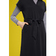 VESTIDO MIDI CON CUELLO EN PICO MUJER ESPRIT