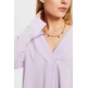 BLUSA DE CREPÉ MUJER ESPRIT CON CUELLO V