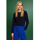 JERSEY DE ALGODÓN CON CUELLO REDONDO MUJER ESPRIT