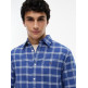 CAMISA CUADROS EN SARGA TEXTURIZADA HOMBRE TOMMY JEANS FIT REGULAR