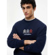 SUDADERA HOMBRE  TOMMY HILFIGER TJM RLX MULTI CRESTS CNECK