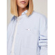 CAMISA OVERSIZE MUJER TOMMY JEANS CON BOLSILLO DE PARCHE
