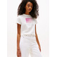 MUJER TJW REG GRADIENT FLAG SS YBL
