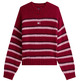MUJER TJW BADGE STRIPE FLUFFY SWEATE XJP