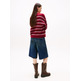 MUJER TJW BADGE STRIPE FLUFFY SWEATE XJP
