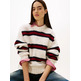MUJER TJW BADGE STRIPE FLUFFY SWEATE YBH