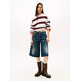 MUJER TJW BADGE STRIPE FLUFFY SWEATE YBH