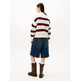 MUJER TJW BADGE STRIPE FLUFFY SWEATE YBH