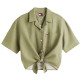 CAMISA MUJER  TOMMY HILFIGER TJW TIE FRONT LINEN SHIRT