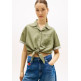 CAMISA MUJER  TOMMY HILFIGER TJW TIE FRONT LINEN SHIRT
