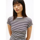 CAMISETA MUJER  TOMMY HILFIGER TJW SLIM LETTUCE EDGE RIB SS