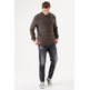 JERSEY DE PUNTO JASPEADO CON CUELLO CREMALLERA GARCIA JEANS