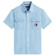 CAMISA NIÑO  TOMMY HILFIGER WAVY FLAG HERRINGBONE SHIRT SS