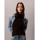JERSEY MUJER CALVIN KLEIN W LS WOVEN LABEL TURTLENECK