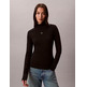 JERSEY MUJER CALVIN KLEIN W LS WOVEN LABEL TURTLENECK