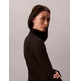 JERSEY MUJER CALVIN KLEIN W LS WOVEN LABEL TURTLENECK