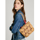 BOLSO DE RAFIA MUJER PEPE JEANS CON DETALLES FLORALES